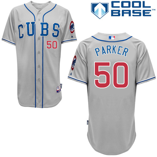 Blake Parker #50 MLB Jersey-Chicago Cubs Men's Authentic 2014 Road Gray Cool Base Baseball Jersey